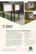 Plastic Freestanding Noticeboard - data sheet