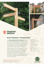 Rustic recycled plastic fingerpost