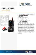 PCE-CLT 100-ICA Cable Detector - Data Sheet