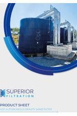 AGF Autonomous Gravity Sand Filter - Product Information