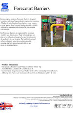 Forecourt Barriers - steel hoop barriers for forecourt traffic control