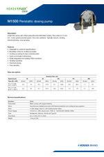 Verderflex M1500 - Datasheet Metric