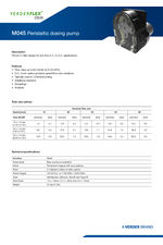 Verderflex M045 - Datasheet Metric