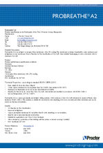 Probreathe A2 performance specification