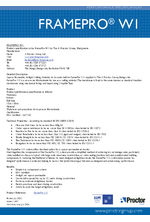 FramePro W1 performance specification