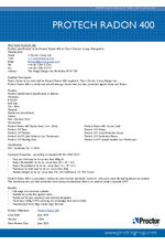 Protech Radon 400 performance specification