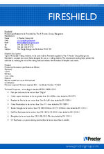 Fireshield data sheet