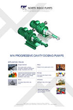 North Ridge MN Progressive Cavity Dosing Pump - Product brochure