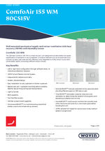 Zehnder ComfoAir 155 WM ICS Datasheet