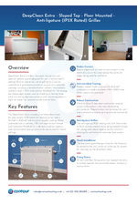 DeepClean Extra sloped top-floor mounted data sheet