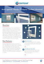 Anti-Ligature window protector surface mounted data sheet