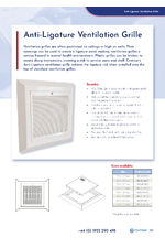 Anti-ligature ventilation grilles data sheet