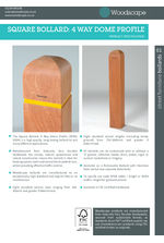 4-way Dome Profile Square Bollard - Datasheet
