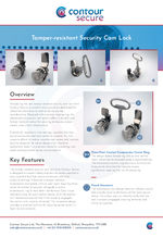 Contour Secure Tamper resistant Security Cam Lock Product Leaflet 