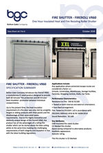 Fireroll VR60 fire shutter