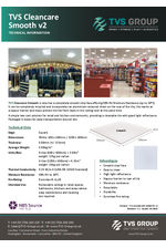 TVS Cleancare Ceiling Tile Smooth - Data Sheet