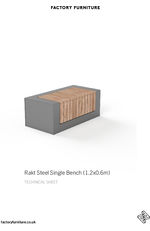 RAKT steel bench 1.2x0.6m data sheet