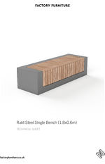 RAKT steel bench 1.8x0.6m data sheet