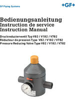 Pressure reducing valves - instructions v82/v182/v782