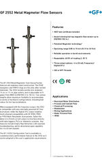 Signet 2552 metal magmeter flow sensor datasheet