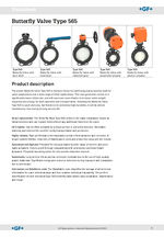 Buttefly Valve 565 datasheet