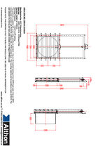 Medium duty 1250mm penstock technical drawing