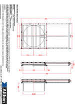 Medium duty 125mm penstock technical drawing