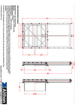 Medium duty 250mm penstock technical drawing