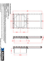 Medium duty 300mm penstock technical drawing