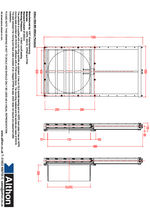 Medium duty 400mm penstock technical drawing