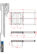 Medium duty 500mm penstock technical drawing
