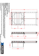 Medium duty 600mm penstock technical drawing