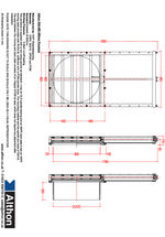 Medium duty 800mm penstock technical drawing
