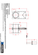 Inline 100mm penstock technical drawing