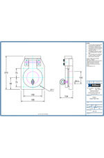 Althon HDPE 100mm flap valve technical drawing