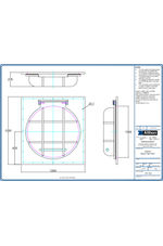 Althon HDPE 1000mm flap valve technical drawing