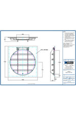 Althon HDPE 1200mm flap valve technical drawing