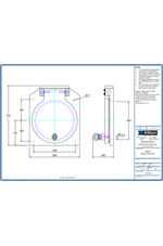 Althon HDPE 300mm flap valve technical drawing