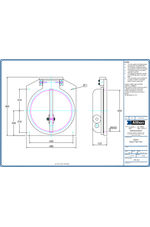 Althon HDPE 400mm flap valve technical drawing