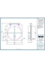 Althon HDPE 500mm flap valve technical drawing