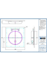 Althon HDPE 600mm flap valve technical drawing