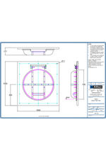 Althon HDPE 700mm flap valve technical drawing