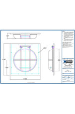 Althon HDPE 800mm flap valve technical drawing