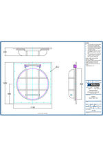 Althon HDPE 900mm flap valve technical drawing