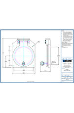 Althon HDPE 250mm flap valve technical drawing