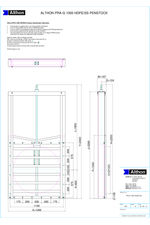Heavy duty 1000mm penstock technical drawing