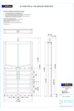 Heavy duty 1100mm penstock technical drawing