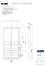 Heavy duty 1200mm penstock technical drawing