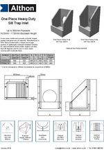 One Piece Heavy Duty Silt Trap Datasheet and Installation Guide