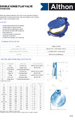 Althon 250mm ductile iron flap valve datasheet